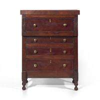 A Miniature Classical Mahogany Chest of Drawers