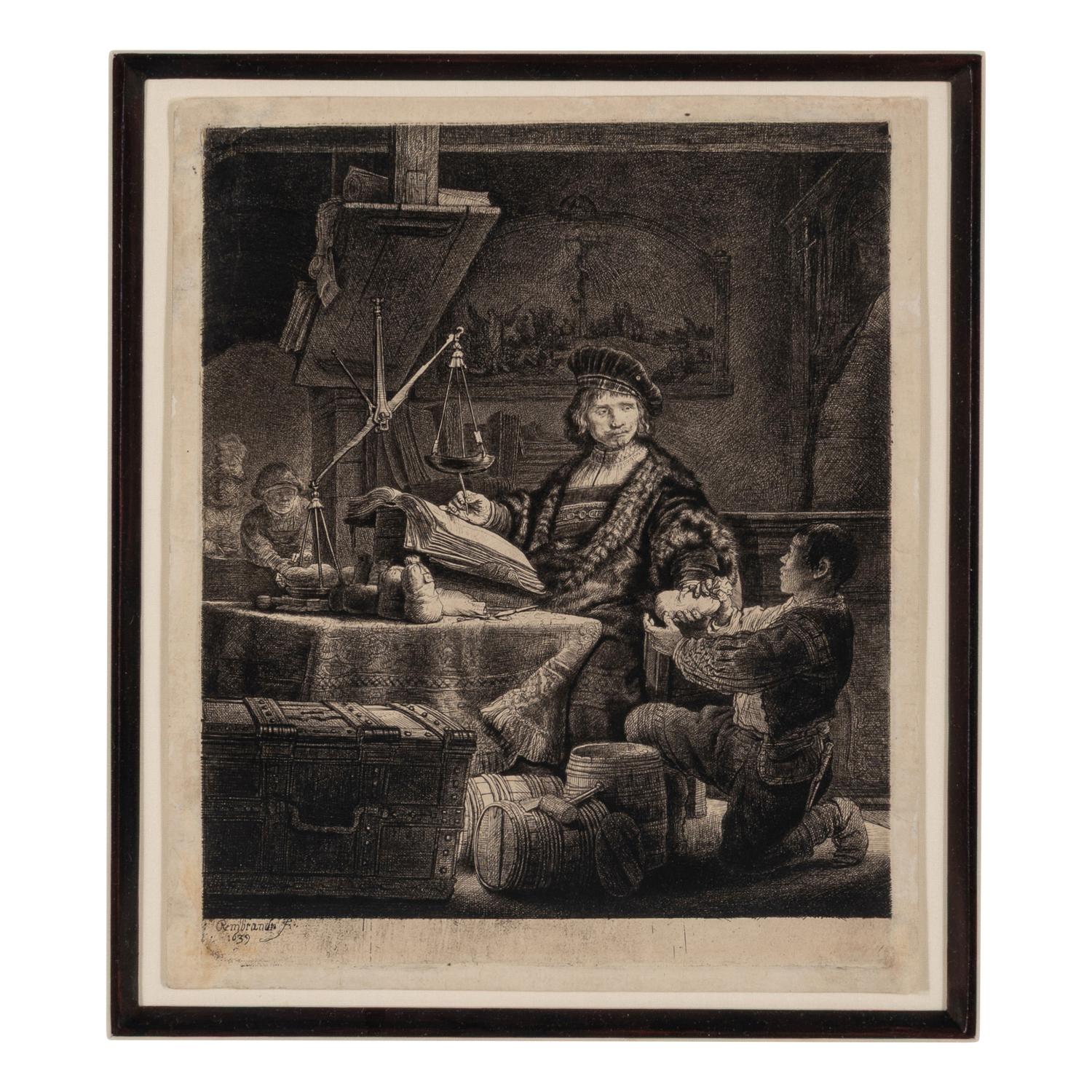 Rembrandt van Rijn (Dutch, 1606–1669) — Jan Uytenbogaert, 'The Goldweigher' , 1639