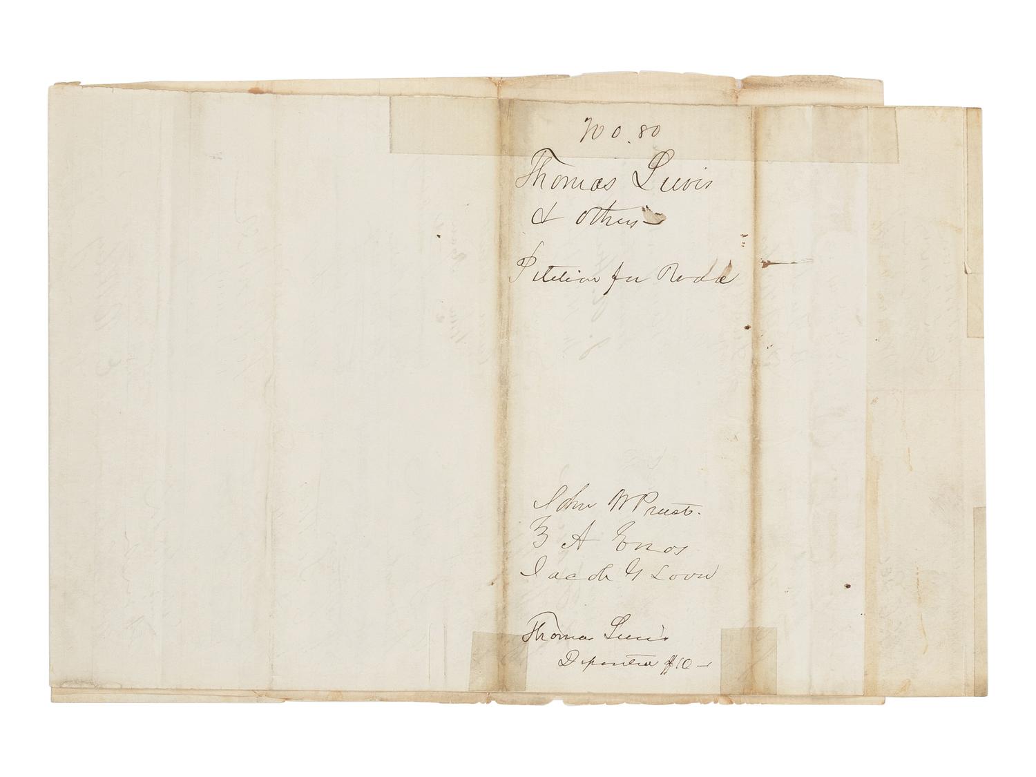 [Presidential] Lincoln, Abraham. Manuscript Document, signed