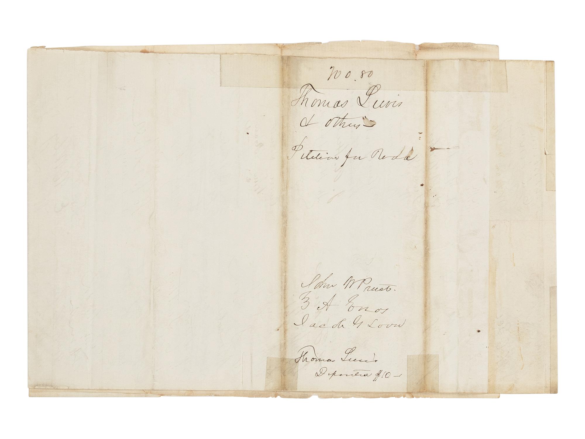 [Presidential] Lincoln, Abraham. Manuscript Document, signed