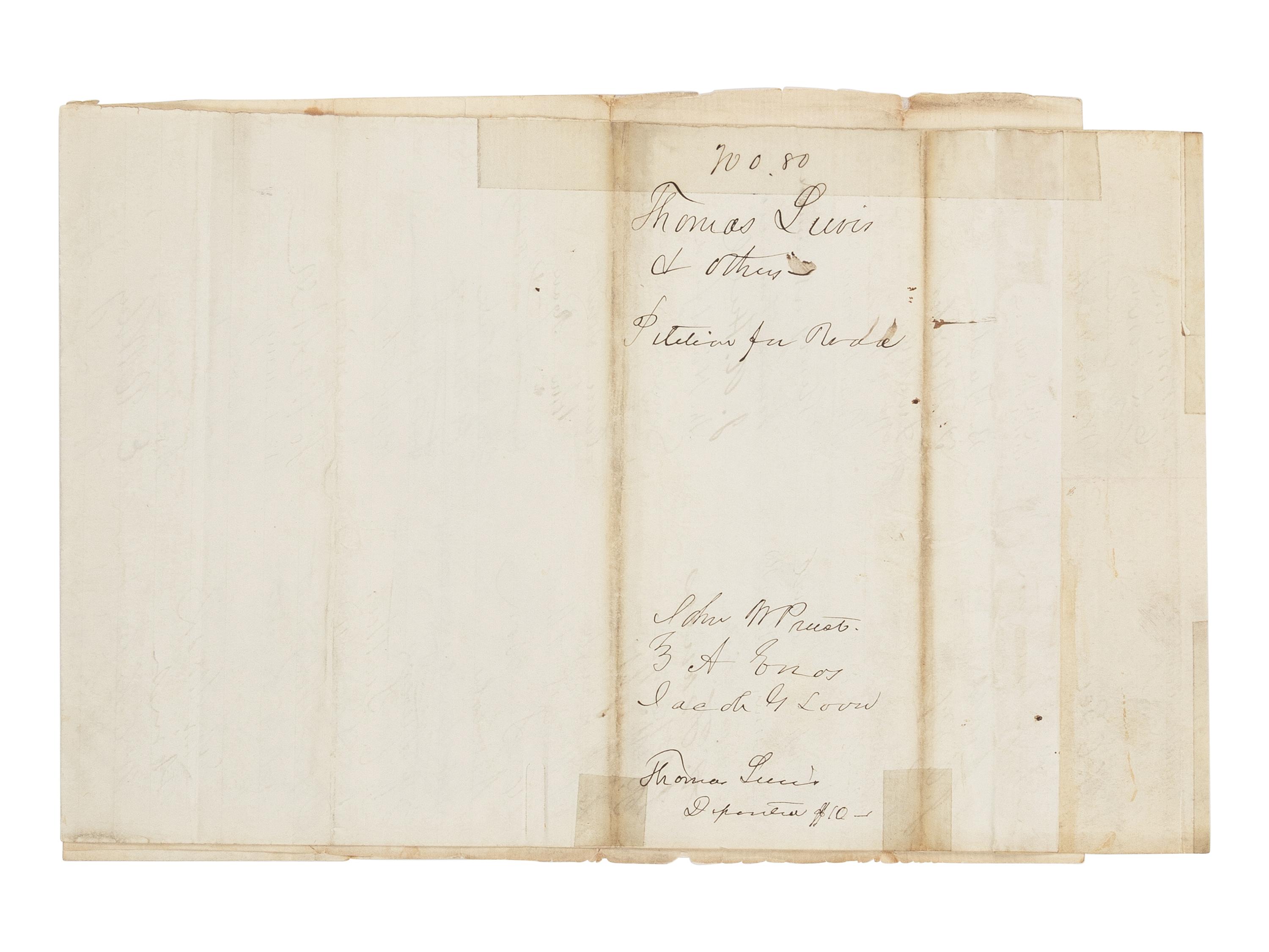 [Presidential] Lincoln, Abraham. Manuscript Document, signed