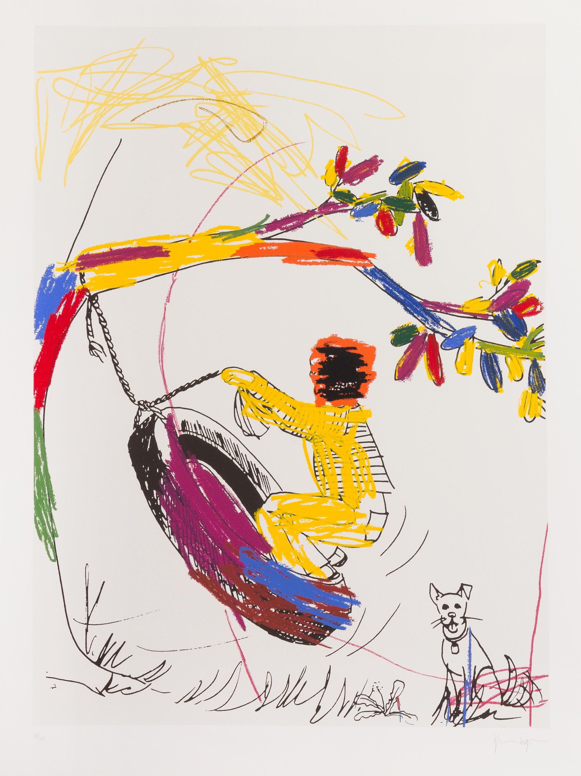 Glenn Ligon, (American, b. 1960), Boy on Tire, 2004