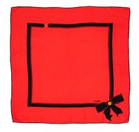 Chanel Red Silk Logo CC Jacquard Scarf, 1990-2000s