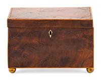 A George III Walnut Tea Caddy