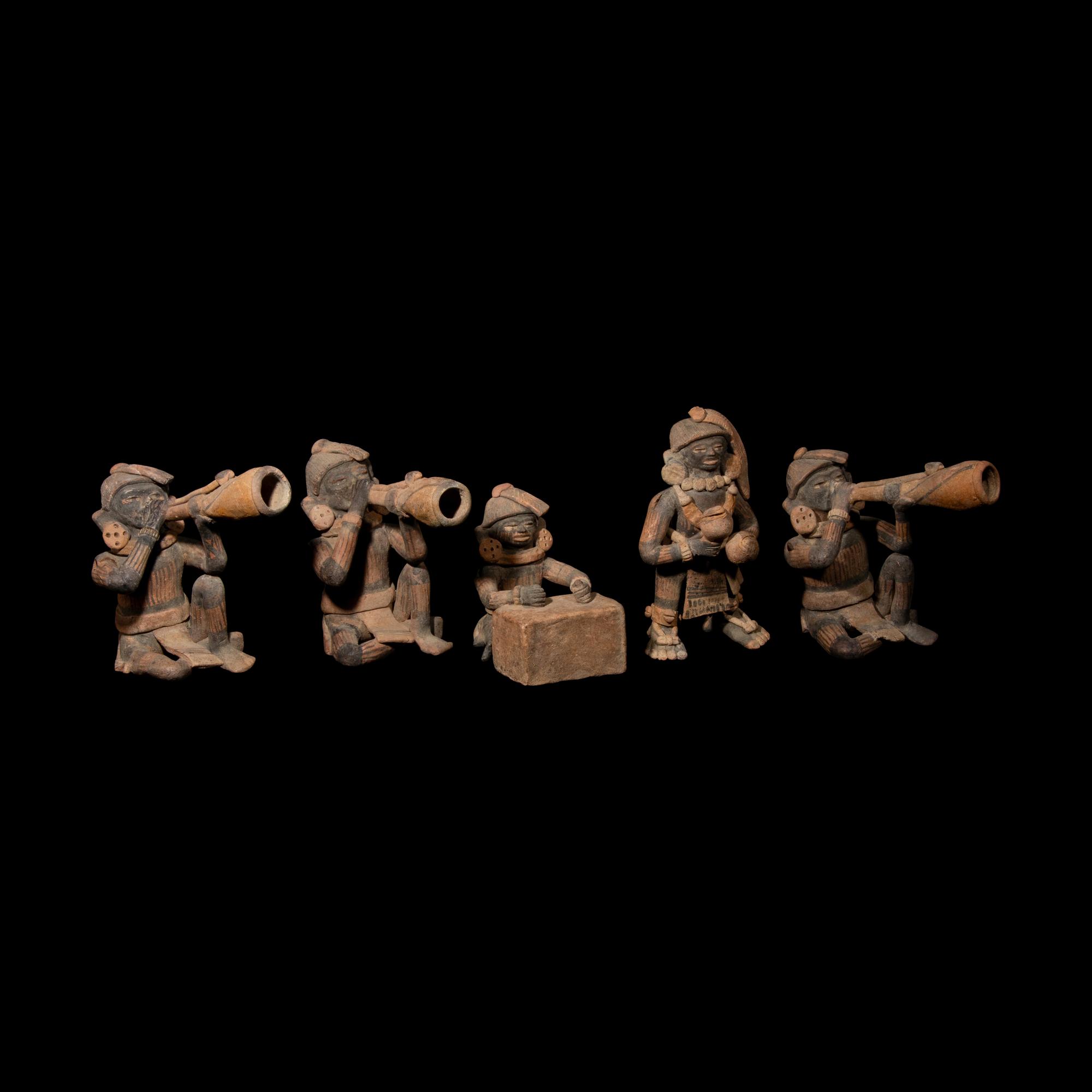 A Maya or Teotihuacan Terracotta Musical Quintet
