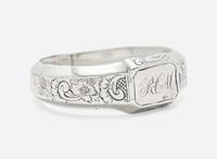 A silver child's bangle / bracelet for Rebecca Ord McMullin (1806-1885), Philadelphia, PA, circa 1810