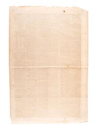 [TAYLOR, Zachary (1784-1850)] -- [CALIFORNIA GOLD RUSH]. Journal & Register Extra . Springfield, IL, 25 December 1849. Broadside featuring President Zachary Taylor's message to the country incl. California content.