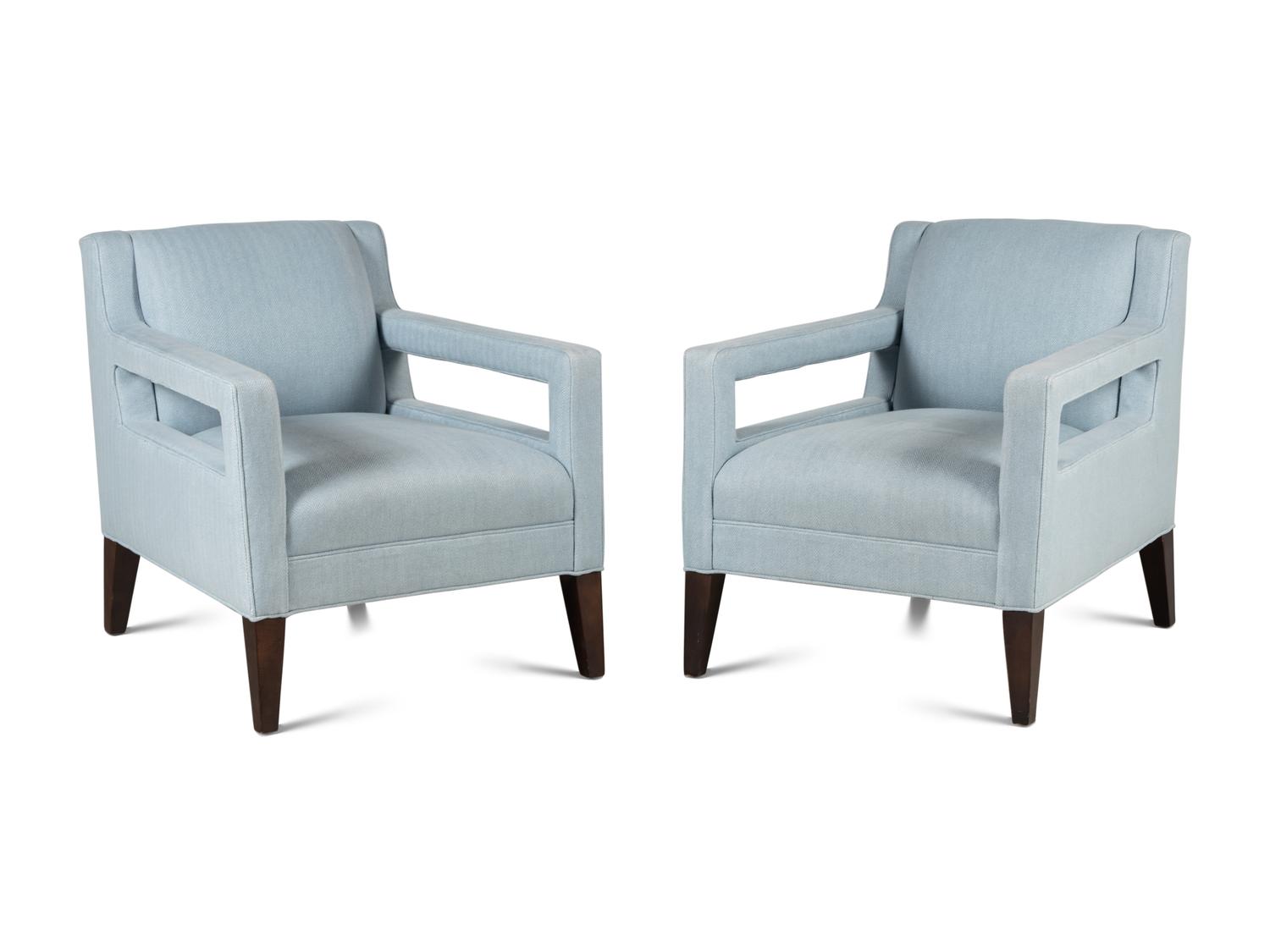 Pair of Contemporary Upholstered Armchairs