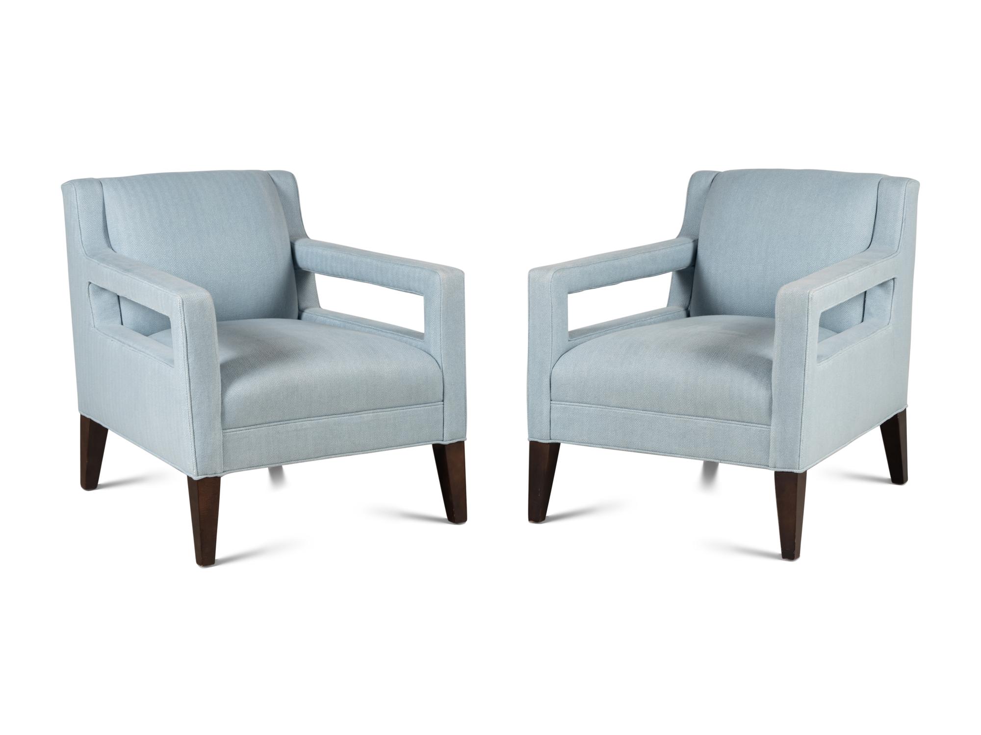 Pair of Contemporary Upholstered Armchairs