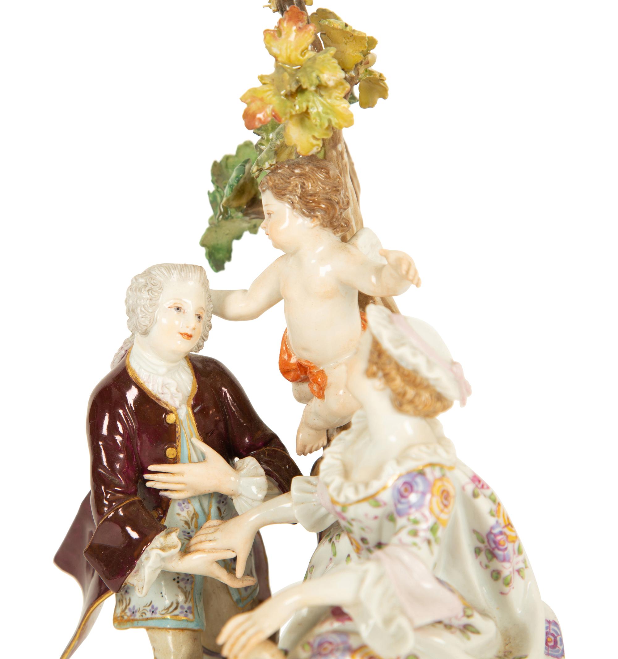 A Meissen Porcelain Figural Group — 19th Century