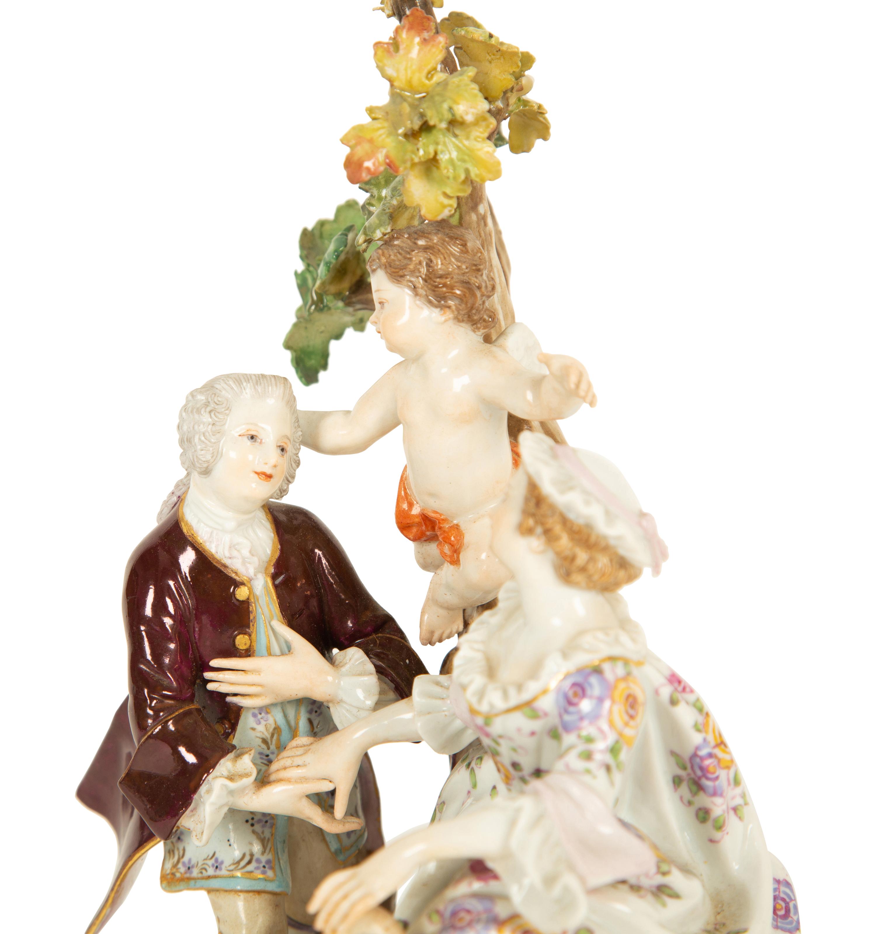 A Meissen Porcelain Figural Group — 19th Century
