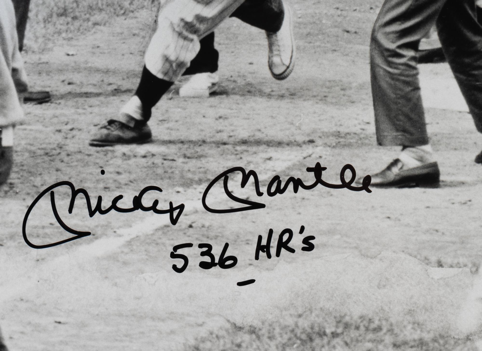 A Mickey Mantle Signed Autograph Large Photograph Inscribed 536 HRs (BAS Beckett Authentication Services Certified),