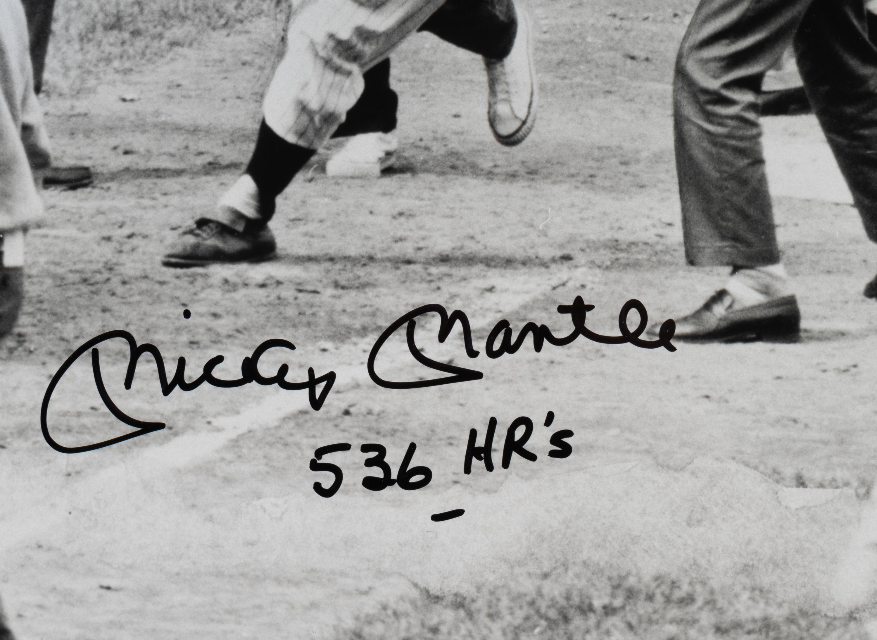 A Mickey Mantle Signed Autograph Large Photograph Inscribed 536 HRs (BAS Beckett Authentication Services Certified),