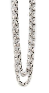 A Silver Fancy Link Longchain Necklace,