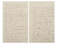 [CIVIL WAR]. STUART, J.E.B. (1833-1864). Autograph letter from Stuart to his cousin Nannie Price. "Camp near Orange C. H." 13 November 1863.