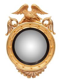 A Federal Style Eagle Convex Mirror
