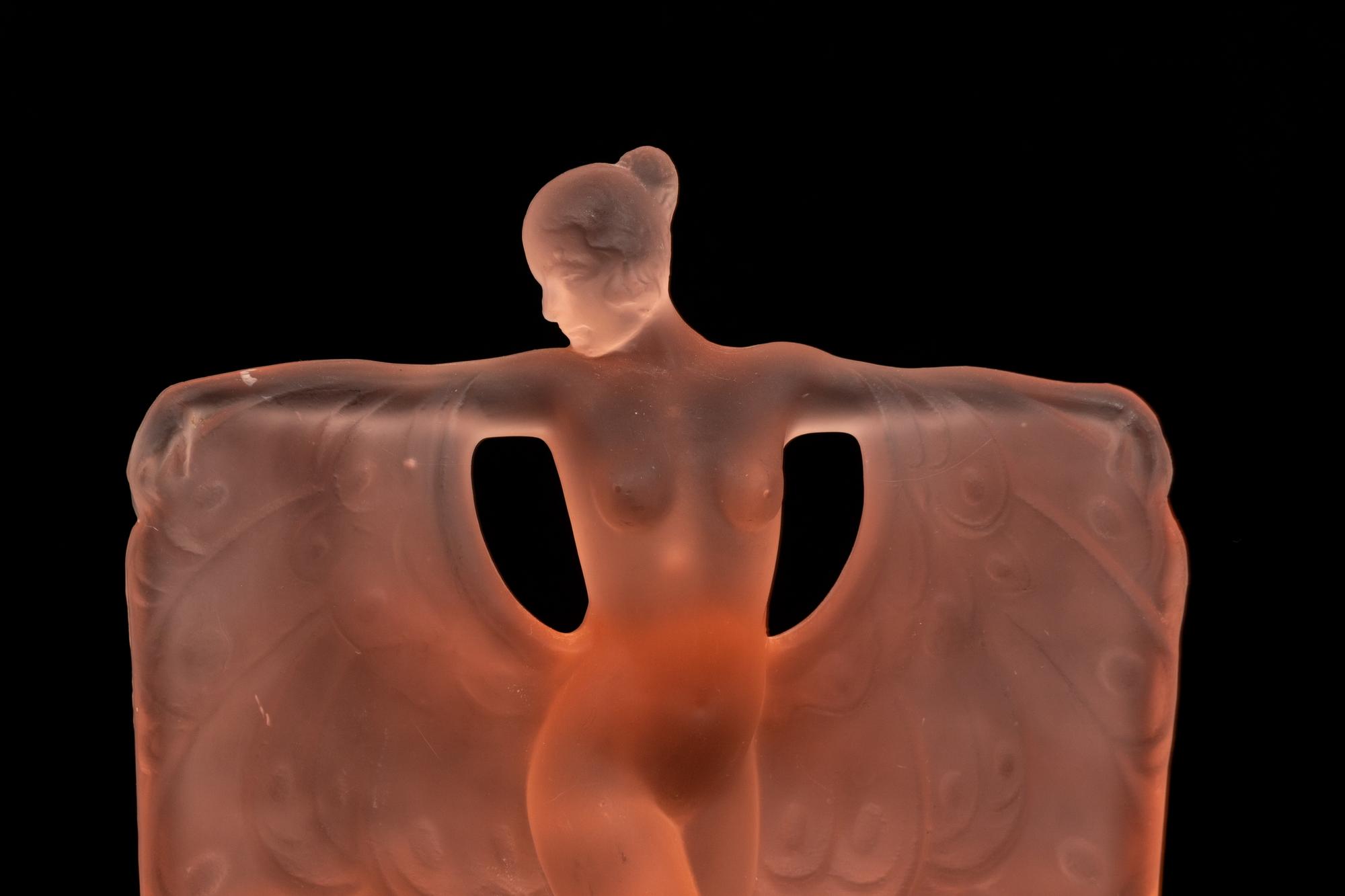 A McKee Frosted Glass Danse de Lumiere Lamp
