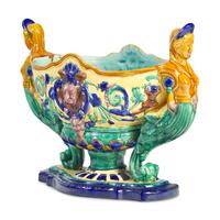 A Majolica Center Bowl
