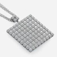 A contemporary 18K white gold and diamond necklace