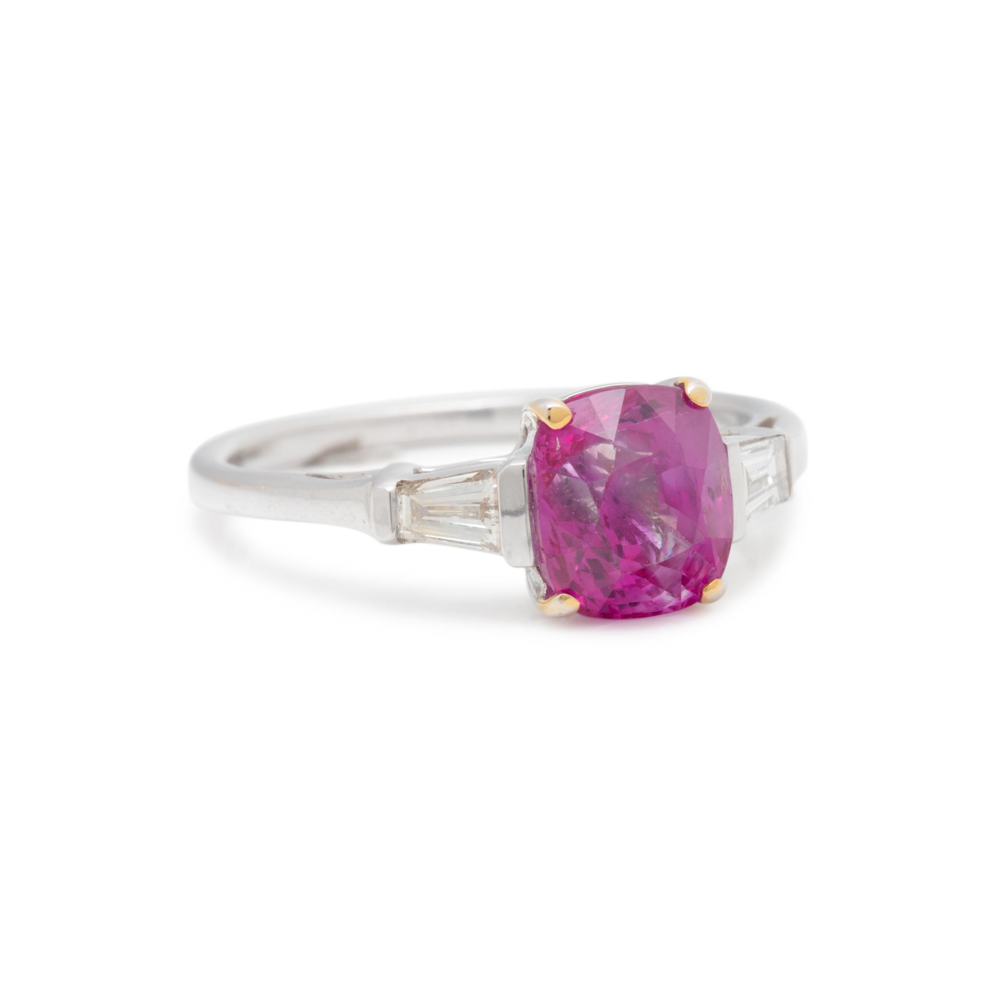 PINK SAPPHIRE AND DIAMOND RING