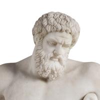 A Large Carved Marble Model of the Farnese Hercules