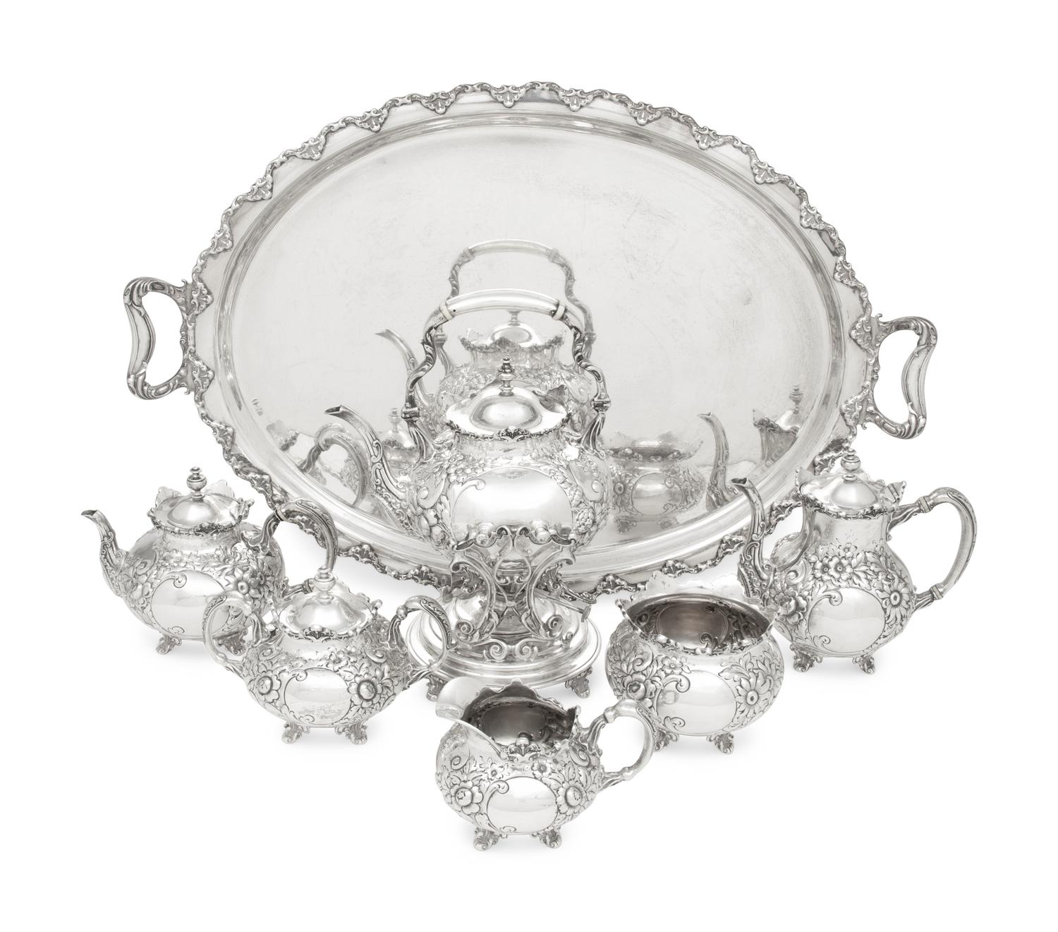 An American Silver Seven-Piece Tea and Coffee Service