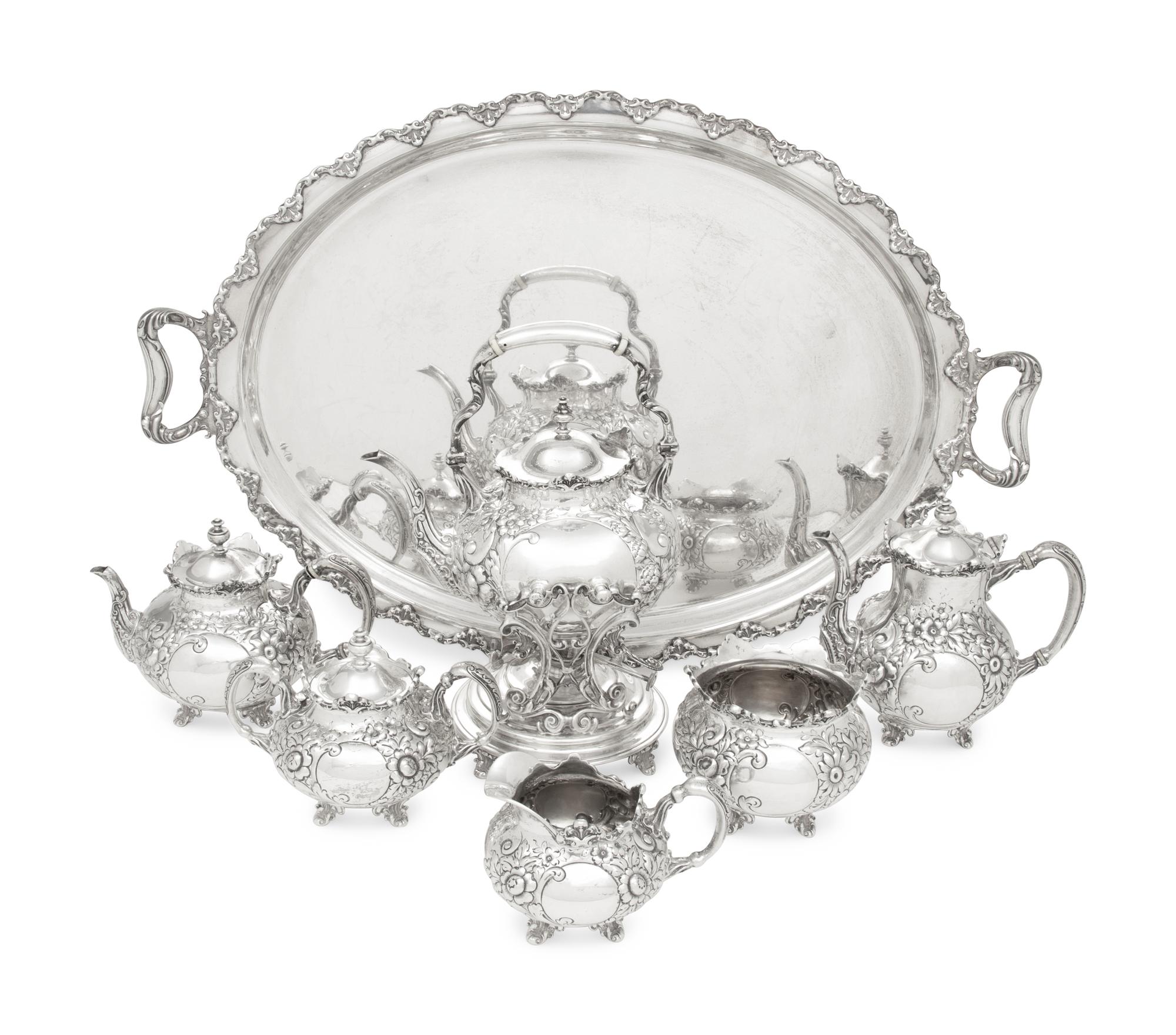 An American Silver Seven-Piece Tea and Coffee Service