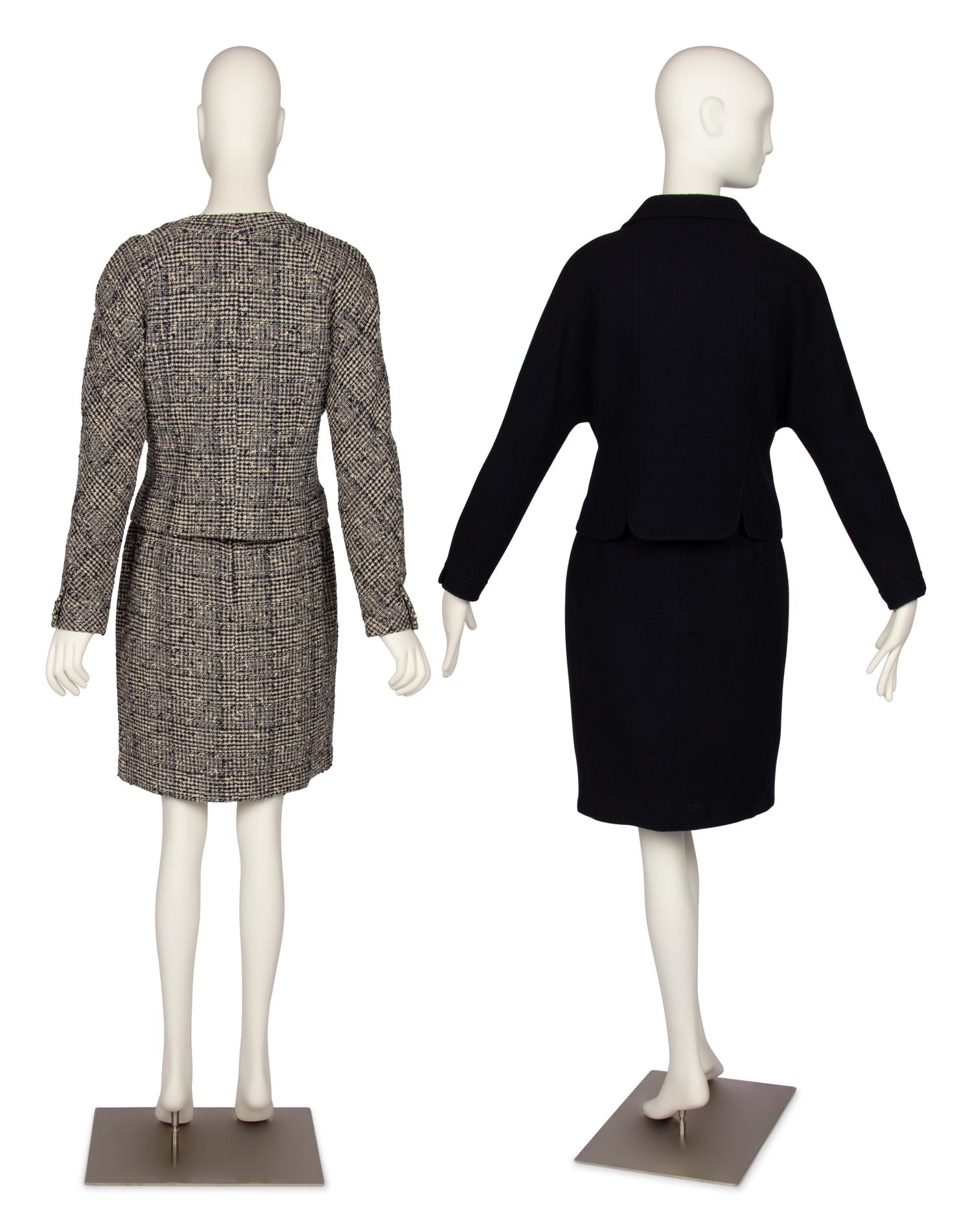 Two Chanel Skirt Suits: One Three Piece, One Two Piece, c. 1984