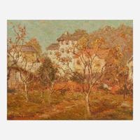 Laurence A. Campbell (American, B. 1939) Autumn, View of New Hope