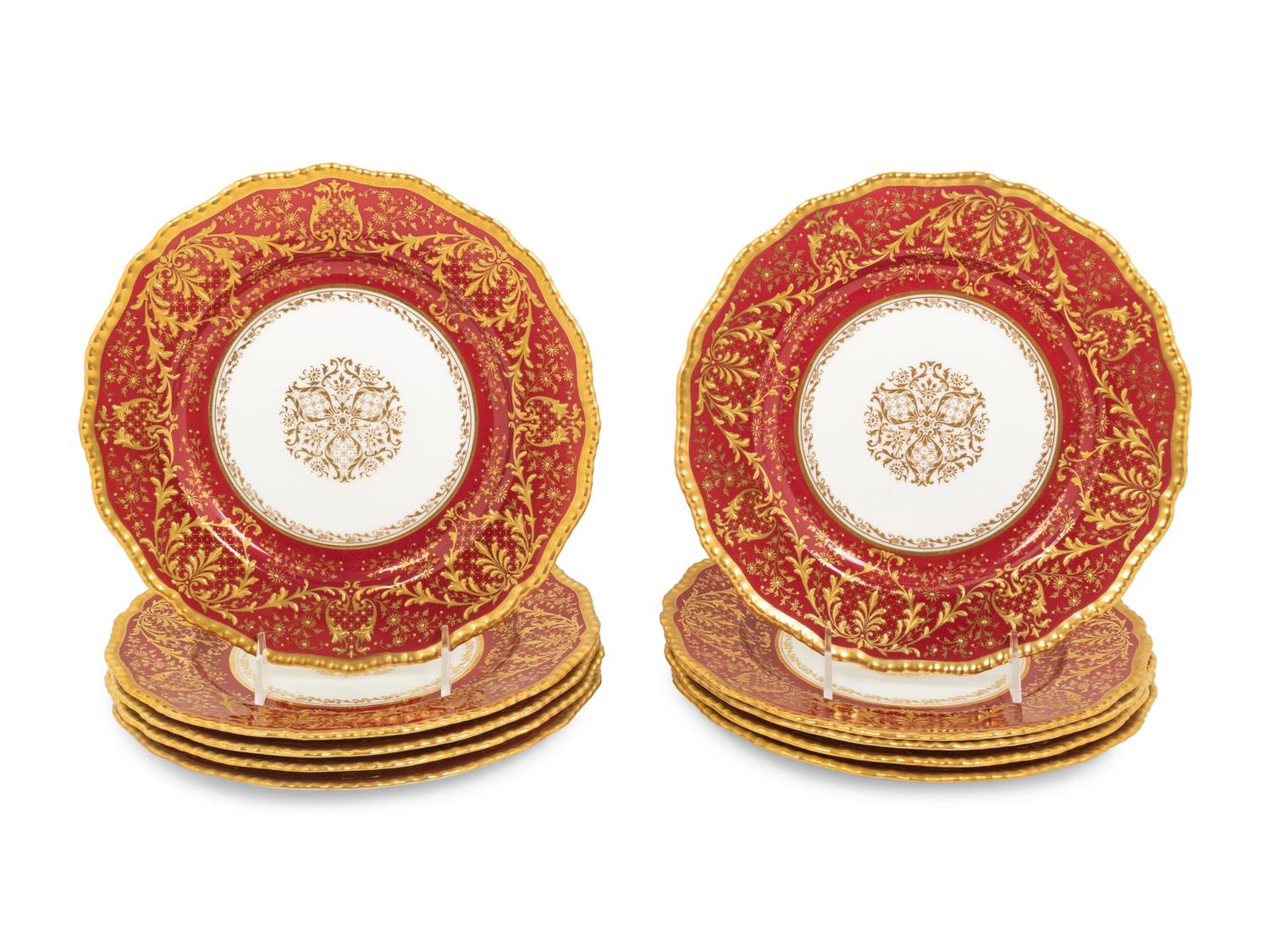 A Set of Ten Royal Doulton Burston Porcelain Plates