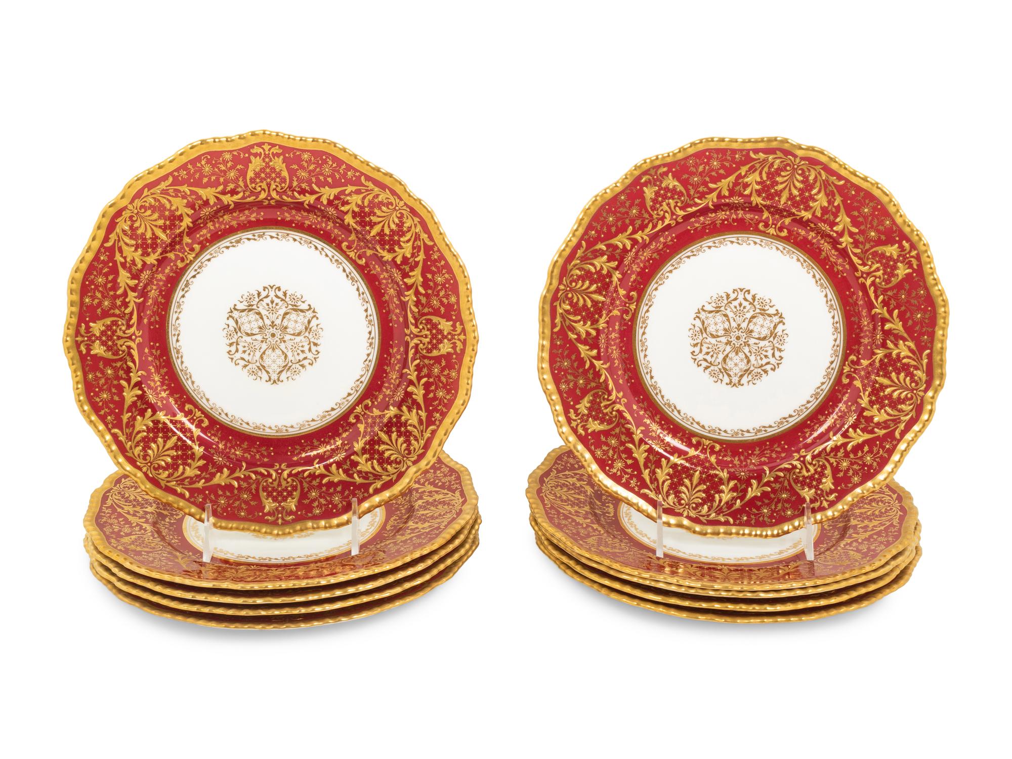 A Set of Ten Royal Doulton Burston Porcelain Plates
