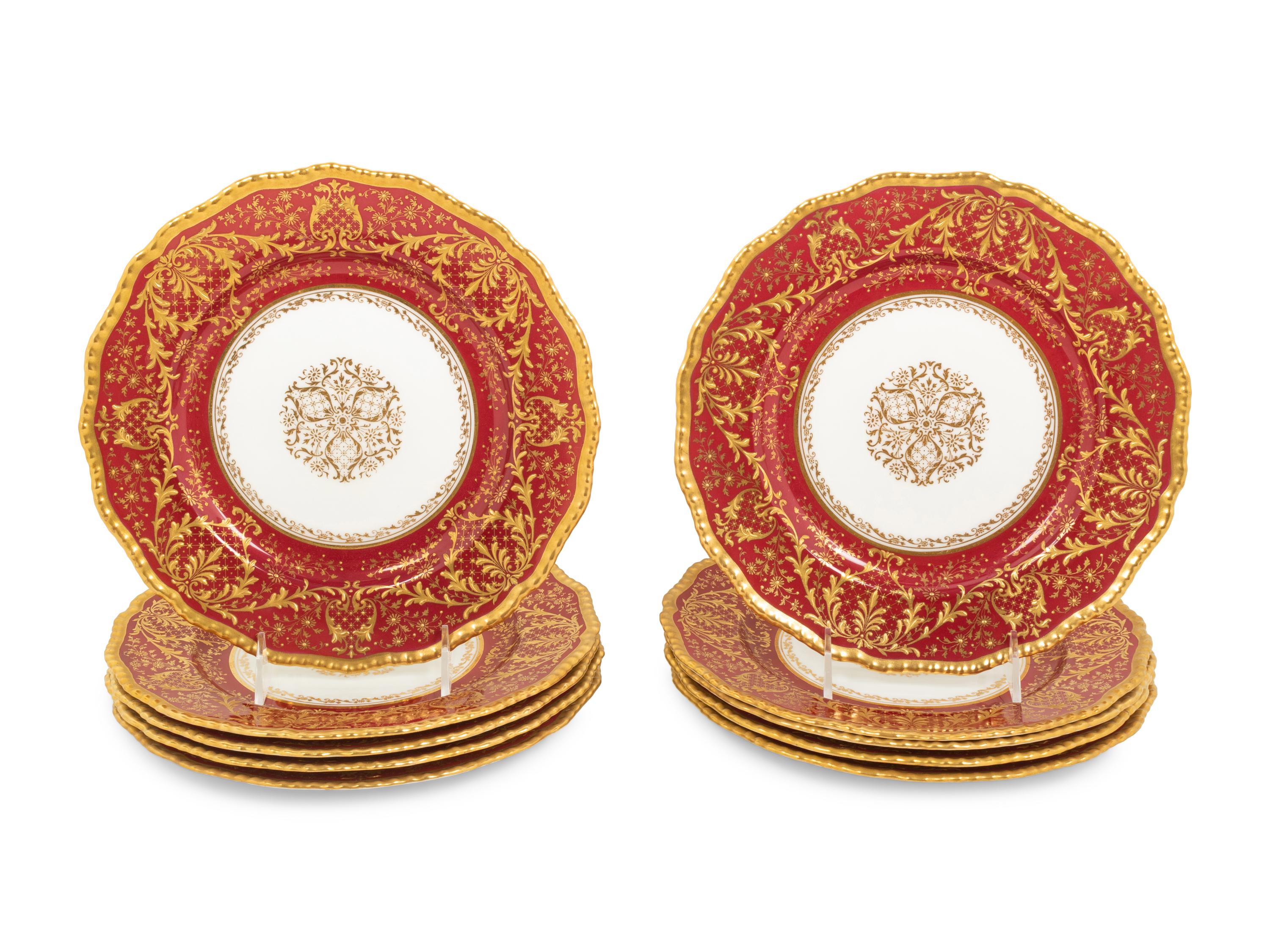 A Set of Ten Royal Doulton Burston Porcelain Plates