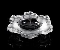 Lalique, a Capucines pattern molded and frosted glass bowl