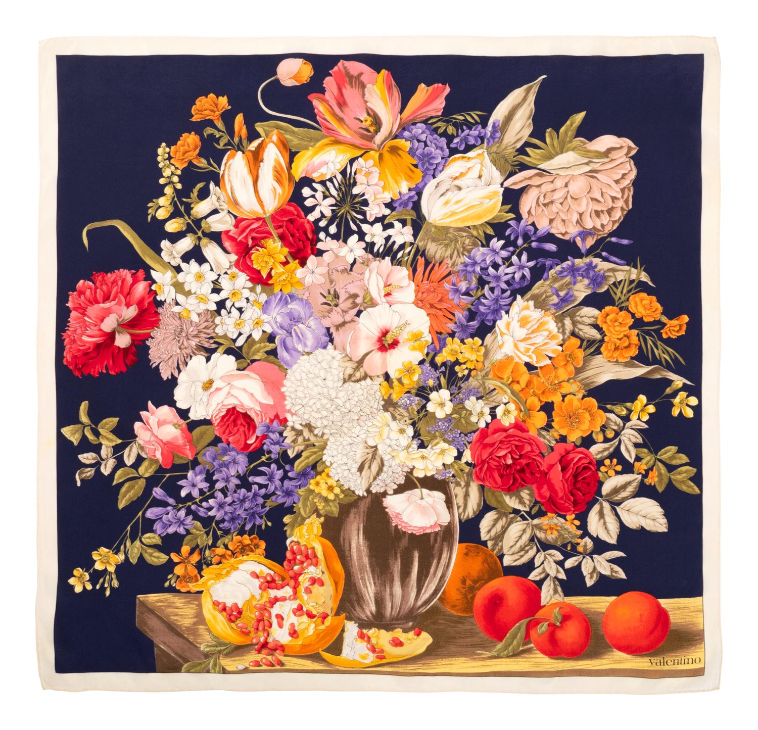 Three Designer Scarves: One Hermès, One Gucci, and One Valentino