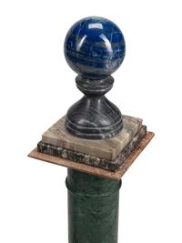 A Pair of Large Grand Tour Style Specimen Marble Column Ornaments