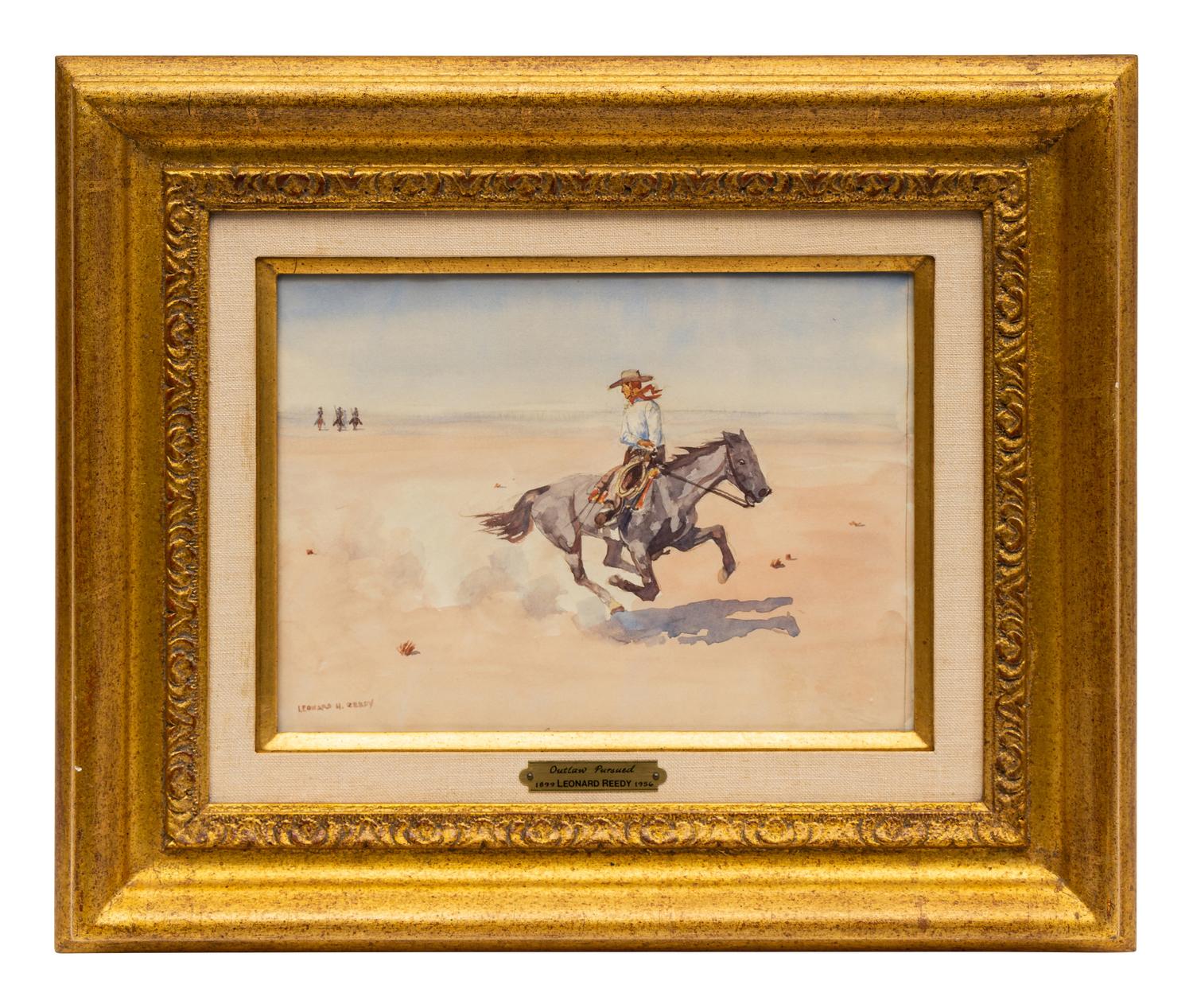 Three Works: Wild Horses Hunter , Outlaw Pursued and Attacked by the Cheyennes