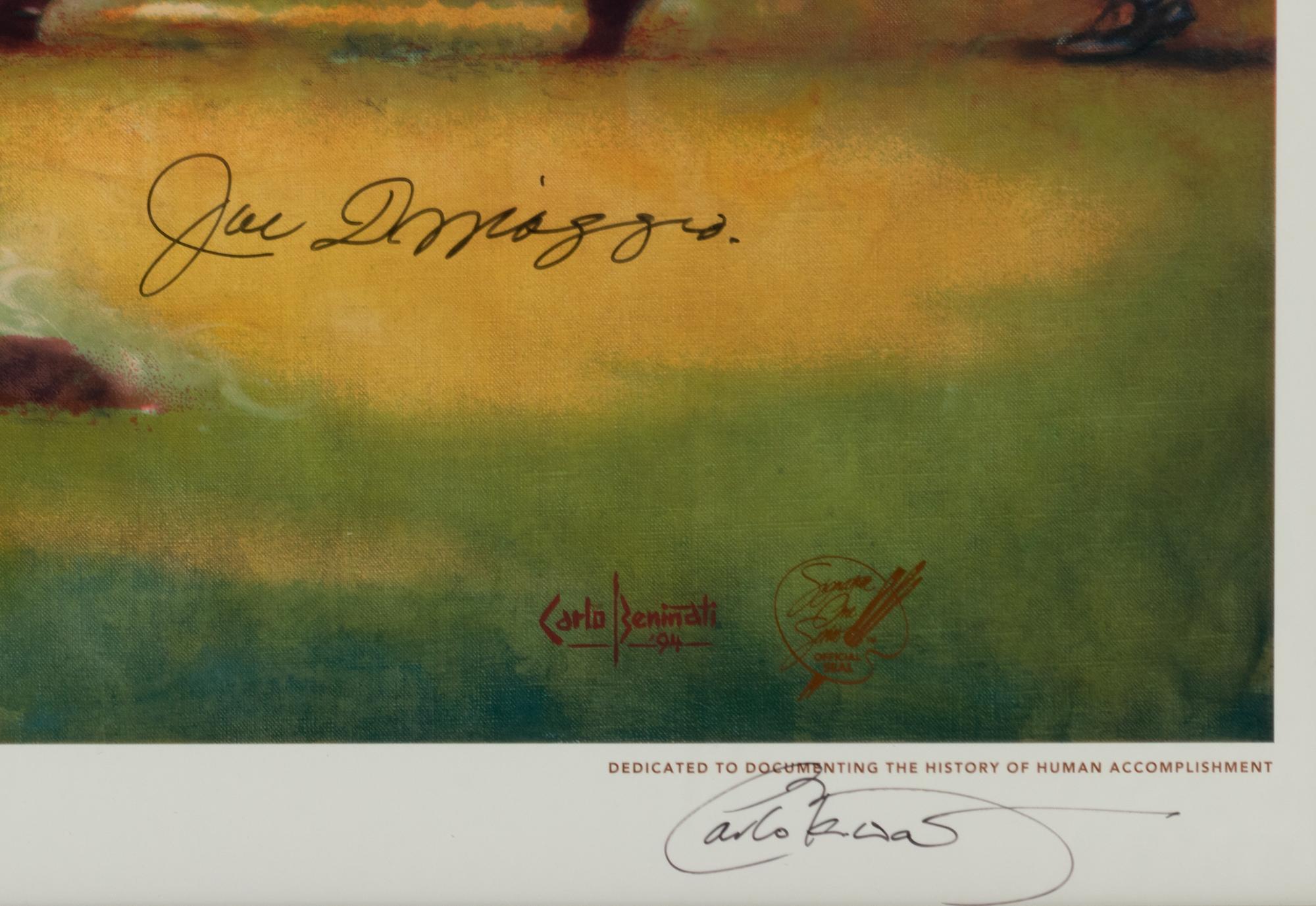 A Carlo Beninati Joe DiMaggio Signed Autograph Limited Edition Print Formerly Displayed at Mike Ditka’s Restaurant