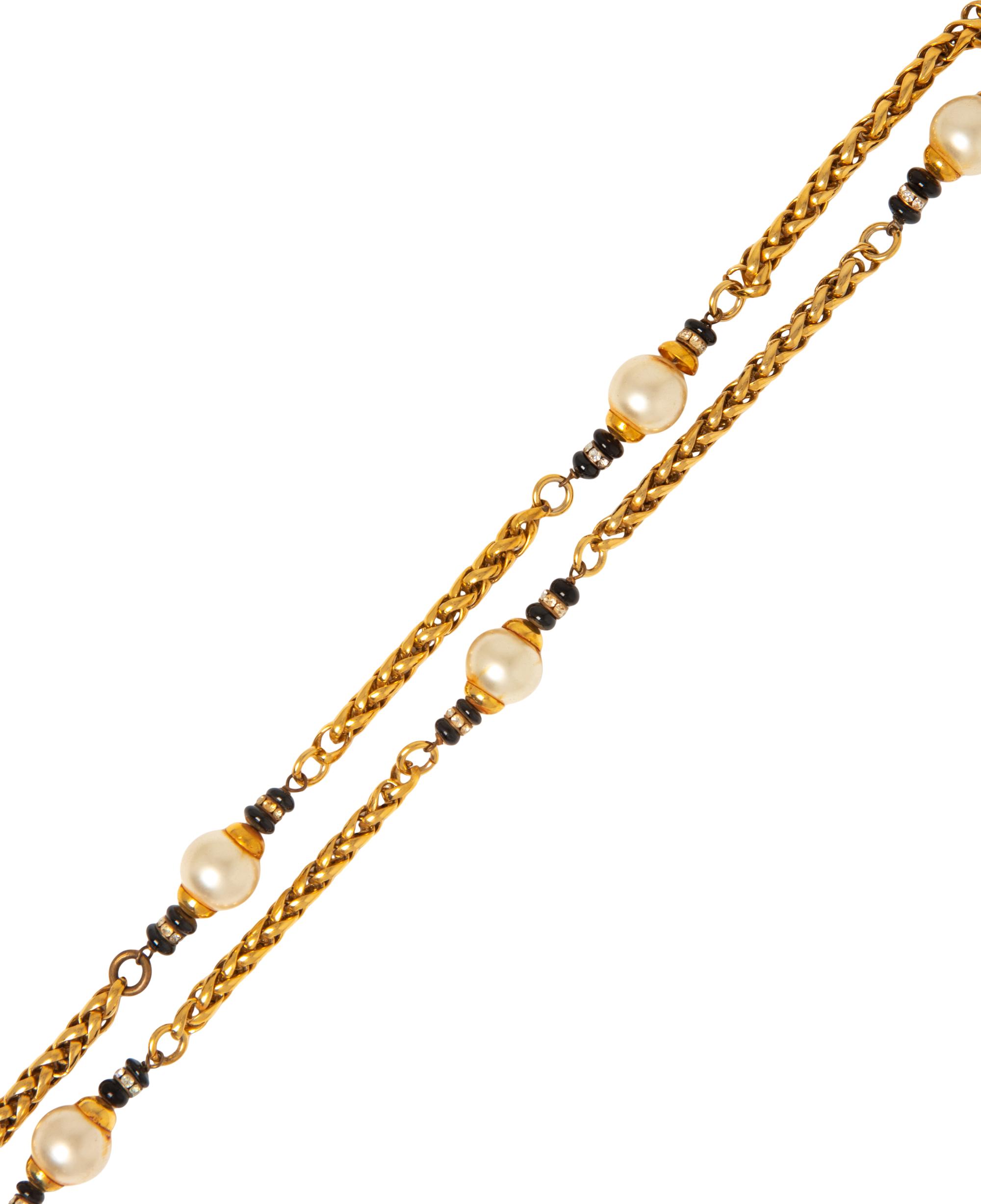 Chanel, Gripoix Pearl Station Necklace