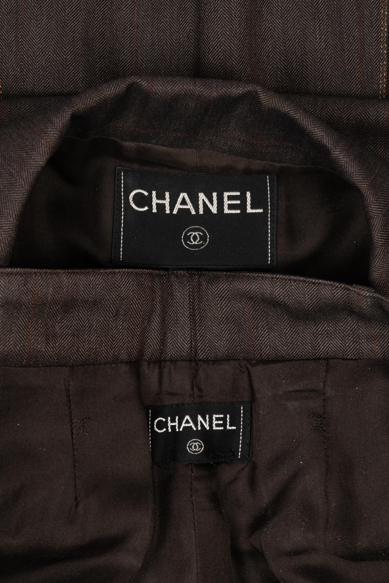 Chanel Brown Pant Suit, 2000-10s