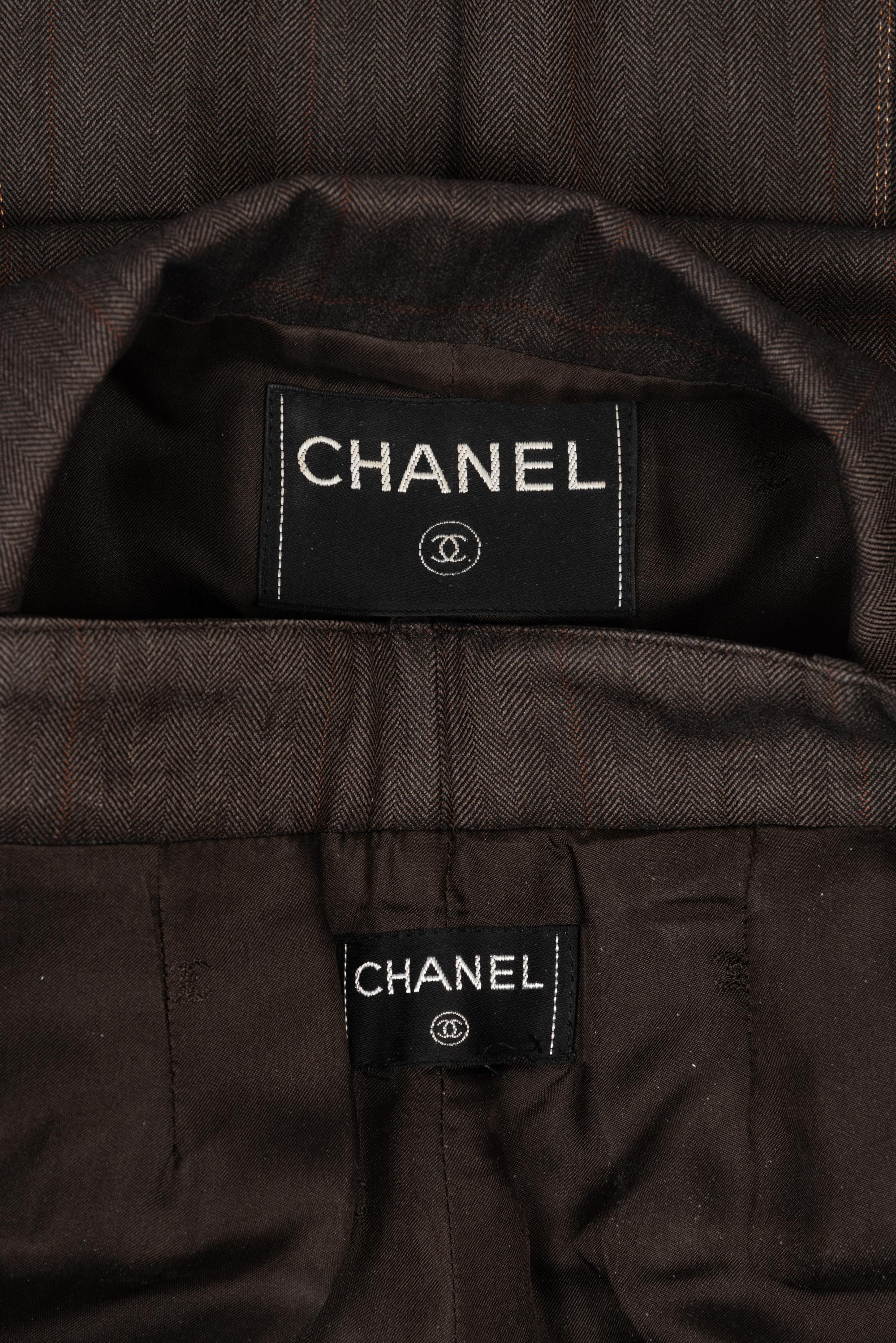 Chanel Brown Pant Suit, 2000-10s