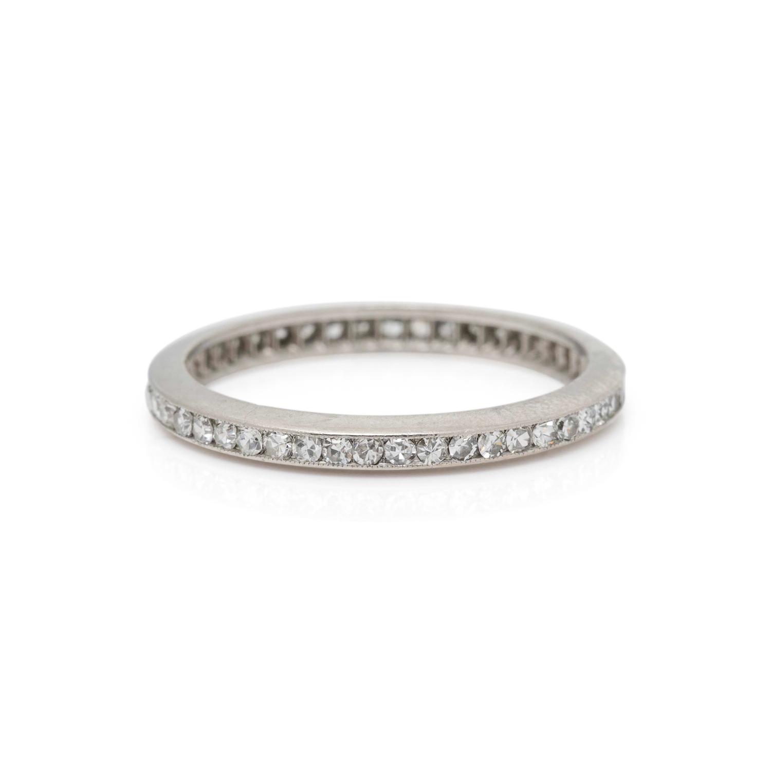 PLATINUM AND DIAMOND ETERNITY BAND