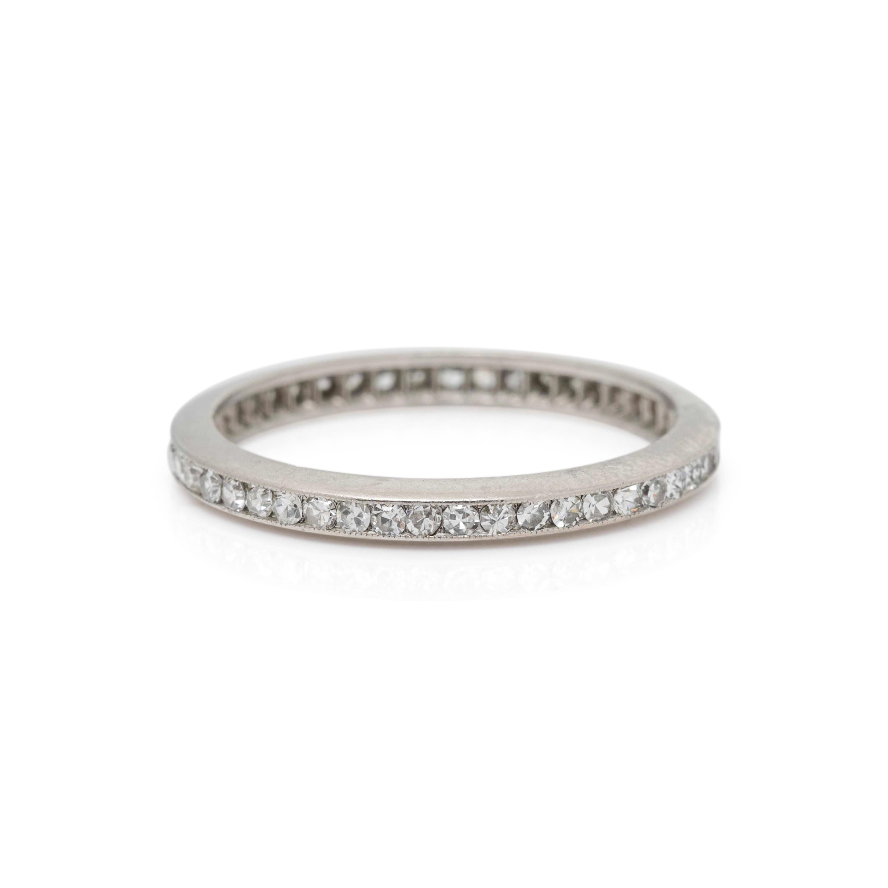 PLATINUM AND DIAMOND ETERNITY BAND