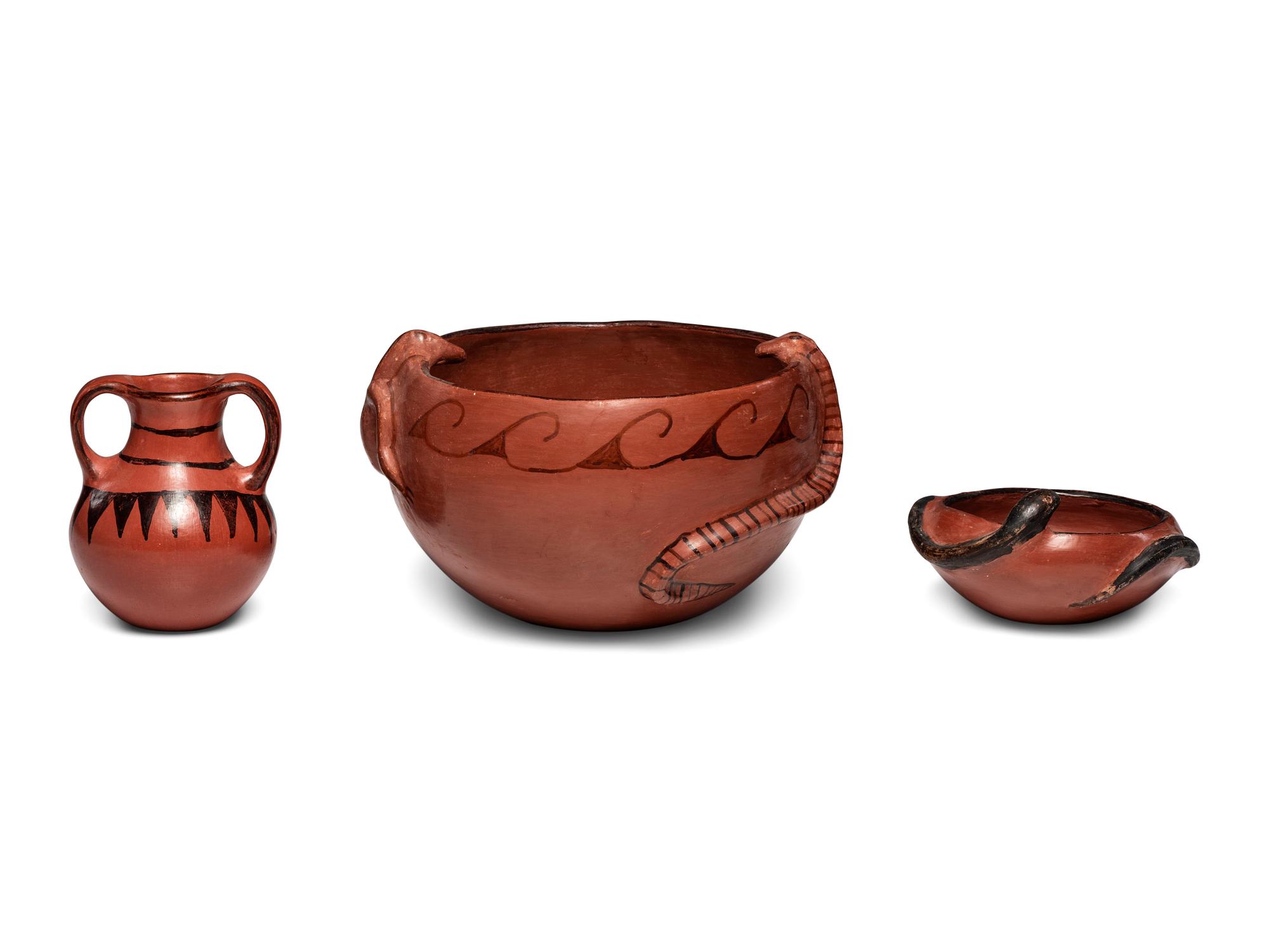 Mabel Sunn, Barbara Johnson, and Phyllis Johnson Maricopa Pottery