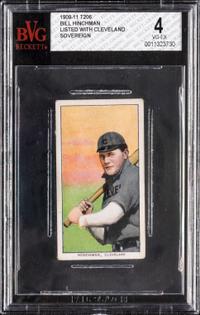 A 1909-11 T206 Bill Hinchman (Cleveland) Baseball Card (Sovereign) BVG 4 VG-EX