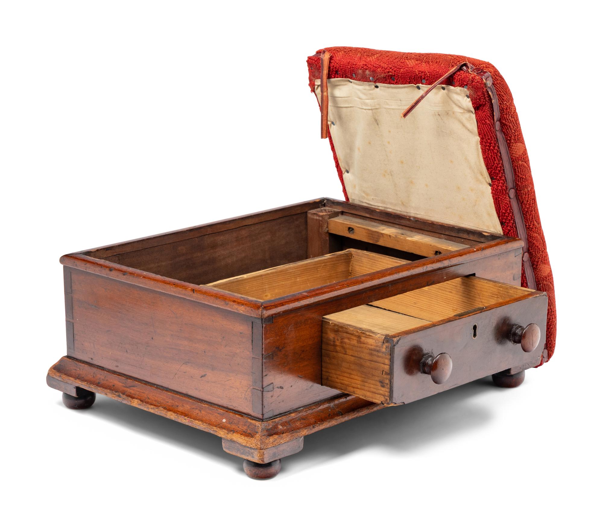 An English Mahogany Prayer Stool