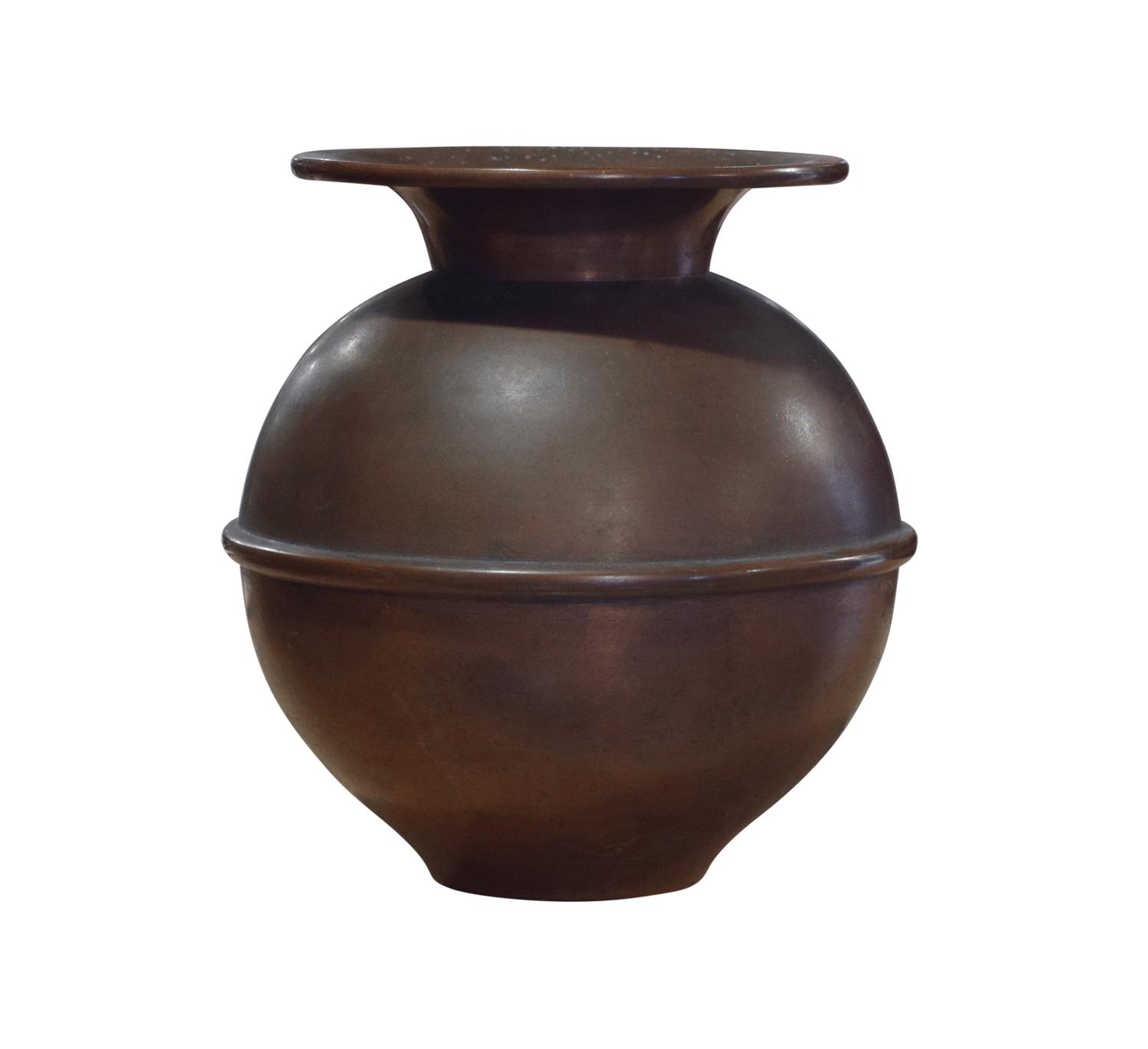 A Hammered Copper Spittoon from the Estate of Jose Thenee 6.5" W x 6.5" D x 7.5" H — Argentina, Circa 1900