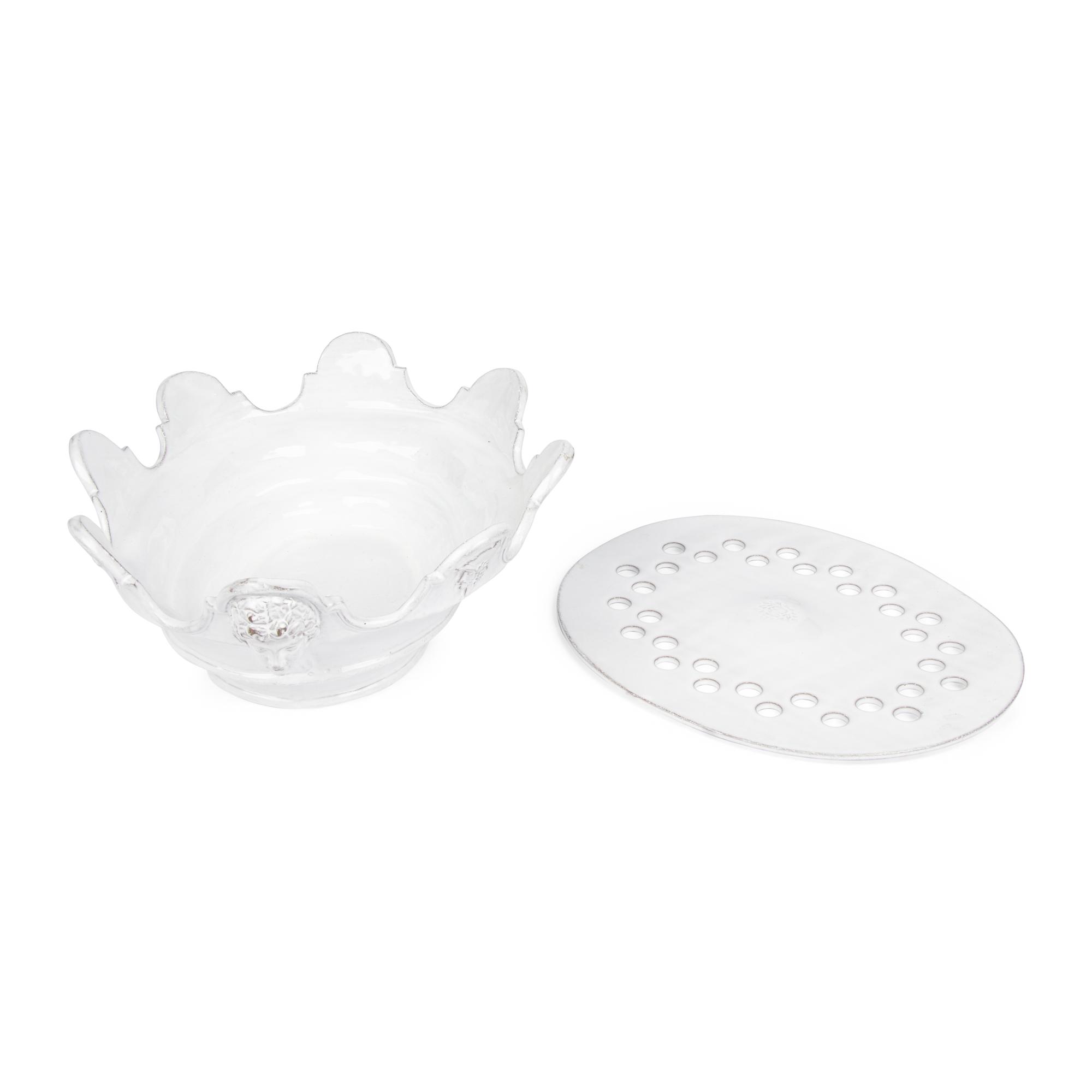 A White Glazed Earthenware Monteith