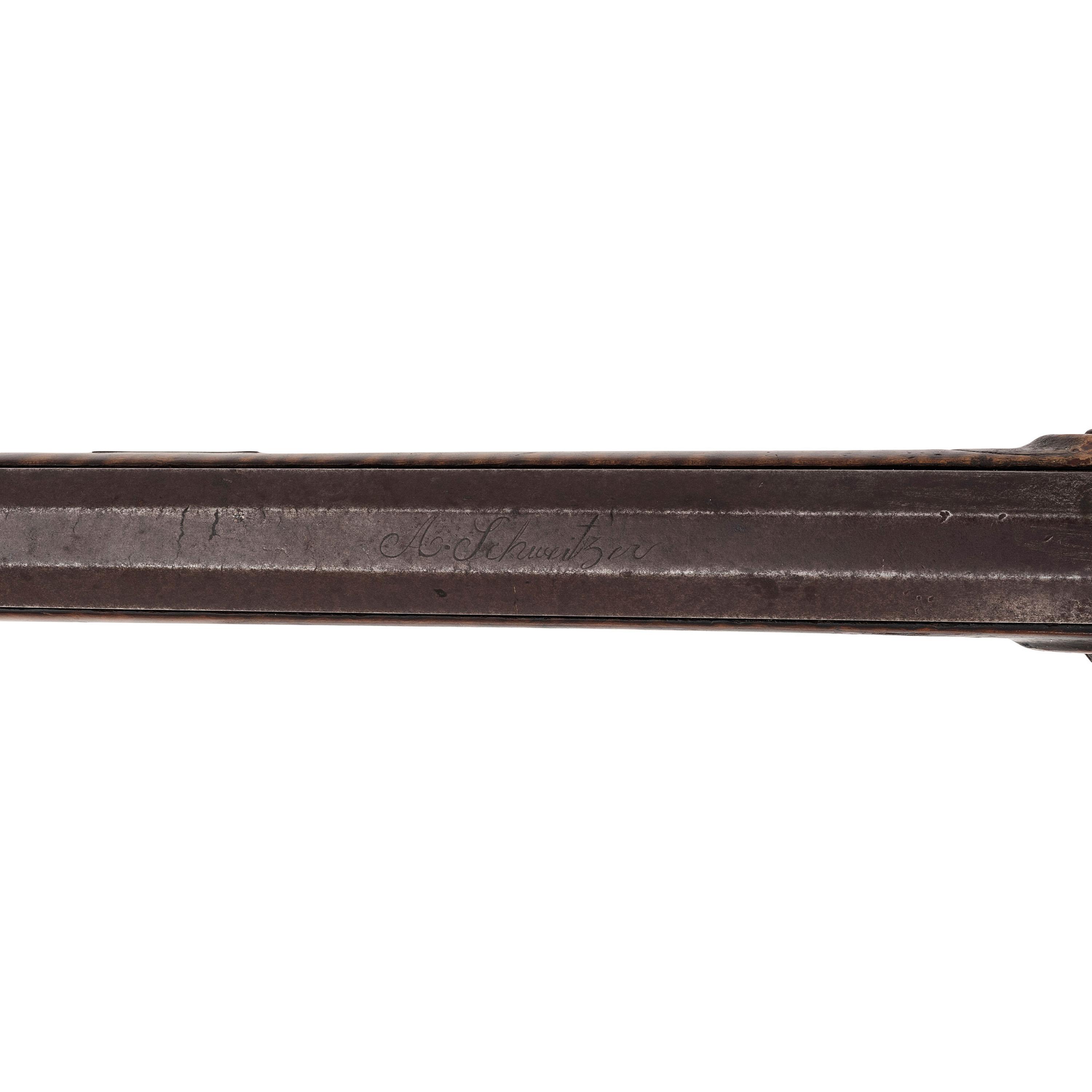 Relief Carved Percussion Altered Longrifle by Abraham Schweitzer