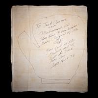 A Muhammad Ali Signed Autograph Drawing of a Boxing Glove Gifted to New Orleans Restaurant The Day After Second Leon Spinks Fight In 1978,