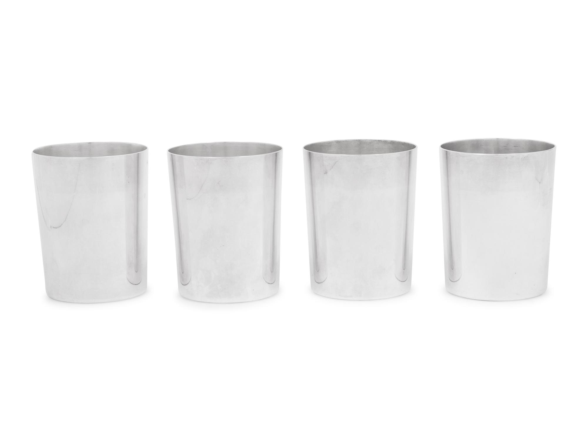 A Set of Four American Silver Julep Cups